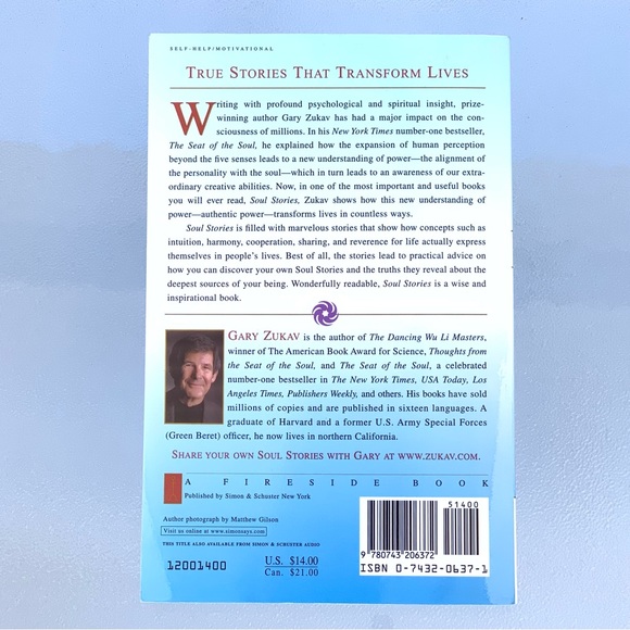 Gary Zukav Soul Stories Paperback Book - Picture 4 of 4